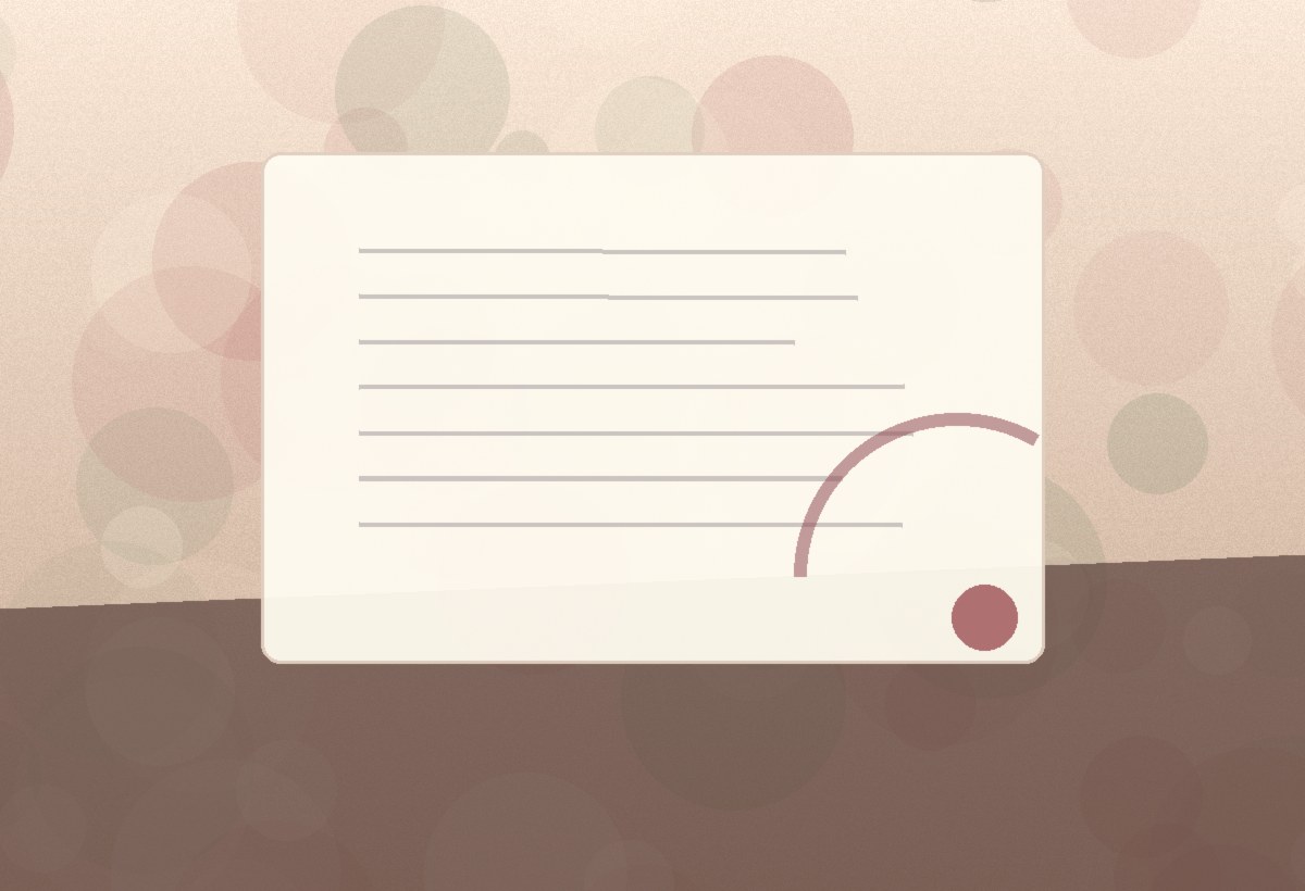 Lettre manuscrite prête à être envoyée